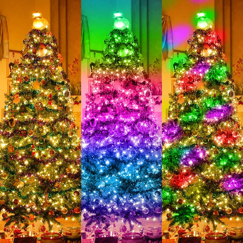 Christmas Tree Decoration Fairy Lights Smart Bluetooth Control Usb